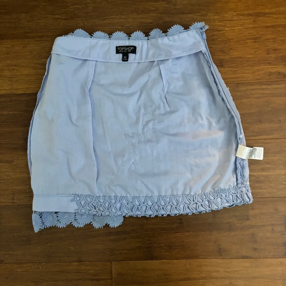 Topshop blue mini skirt 4 - Picture 6 of 8